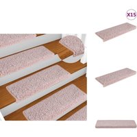 Stufenmatten 15 Stk. 65x21x4 cm Weiß und Rosa - Stufenmatte - Treppenmatte - Treppenläufer - Rutschfeste Matte - Teppich Für Treppen Stufenmatten 15 Stk. 65x21x4 cm Weiß und Rosa - Stufenmatte - Treppenmatte - Treppenläufer - Rutschfeste Matte - Teppich Für Treppen von VIDAXL