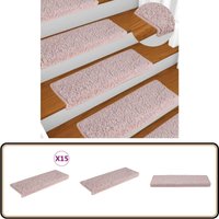 Stufenmatten 15 Stk. 65x21x4 cm Weiß und Rosa - Stufenmatte - Treppenmatte - Treppenläufer - Rutschfeste Matte - Teppich Für Treppen Stufenmatten 15 Stk. 65x21x4 cm Weiß und Rosa - Stufenmatte - Treppenmatte - Treppenläufer - Rutschfeste Matte - Teppich Für Treppen von VIDAXL