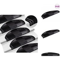 Stufenmatten Selbstklebend 10 Stk 65x21x4 cm Schwarz Grau - Treppenmatte - Treppenschutz - Trittschalldämmung - Anti-Rutschmatte - Stufenbelag Stufenmatten Selbstklebend 10 Stk 65x21x4 cm Schwarz Grau - Treppenmatte - Treppenschutz - Trittschalldämmung - Anti-Rutschmatte - Stufenbelag von VIDAXL