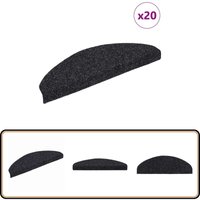 Vidaxl - Stufenmatten Selbstklebend 20 Stk. Schwarz 65x21x4 cm von VIDAXL