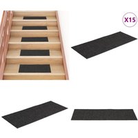 Stufenmatten Selbstklebend Rechteckig 15 Stk. 60x25 Anthrazit - Treppenmatte - Treppenschutz - Teppich Für Treppen - Anti-Rutsch Matte - Stufenbelag Stufenmatten Selbstklebend Rechteckig 15 Stk. 60x25 Anthrazit - Treppenmatte - Treppenschutz - Teppich Für Treppen - Anti-Rutsch Matte - Stufenbelag von VIDAXL