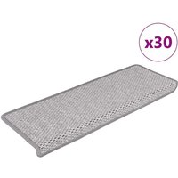 Stufenmatten Selbstklebend Sisal-Optik 30Stk. 65x21x4cm Platina Vidaxl von VIDAXL