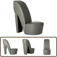 Stuhl in Stöckelschuh-Form Grau Kunstleder - Sitzsack - Designerstuhl - Lounge Chair - Modellsitz - Unikat Stuhll Stuhl in Stöckelschuh-Form Grau Kunstleder - Sitzsack - Designerstuhl - Lounge Chair - Modellsitz - Unikat Stuhll von VIDAXL