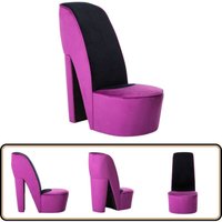 Stuhl in Stöckelschuh-Form Lila Samt - Samtstuhle - Designerstuhl - Lounge Chair - Lila Stuhl - Außergewöhnlicher Stuhl von VIDAXL