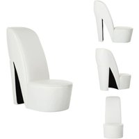 Stuhl in Stöckelschuh-Form Weiß Kunstleder - Sitzsack - Designerstuhl - Lounge Chair - Unikat Möbelstück - Partystuhl Stuhl in Stöckelschuh-Form Weiß Kunstleder - Sitzsack - Designerstuhl - Lounge Chair - Unikat Möbelstück - Partystuhl von VIDAXL