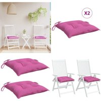 Stuhlkissen 2 Stk. Rosa 50x50x7 cm Oxford-Gewebe - Sitzkissen - Gartenkissen - Balkonkissen - Outdoorkissen - Zierkissen - Home & Living von VIDAXL