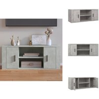 TV-Schrank Betongrau 100x35x40 cm Holzwerkstoff - TV-Schrank - Holzwerkstoff Möbel - Fernsehtisch - Medienregal - Wohnzimmermöbel von VIDAXL