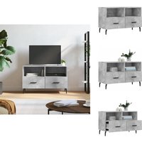 Vidaxl - TV-Schrank Betongrau 80x36x50 cm Holzwerkstoff - tv Schrank - Fernsehtisch - Regal - Wohnzimmermöbel - Holzmöbel von VIDAXL