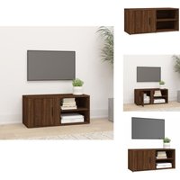 TV-Schrank Braun Eichen-Optik 80x31,5x36 cm Holzwerkstoff - TV-Schrank - Fernsehtisch - Medienregal - Wohnzimmermöbel - Holzmöbel von VIDAXL