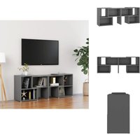 Vidaxl - TV-Schrank Grau 104x30x52cm Holzwerkstoff - tv Schrank - Holzwerkstoff Möbel - Grau - Regal - Wohnzimmer Dekoration von VIDAXL