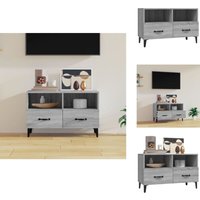 TV-Schrank Grau Sonoma 80x36x50 cm Holzwerkstoff - tv Schrank - Fernsehtisch - Wohnzimmerschrank - Regal - Grau Sonoma von VIDAXL