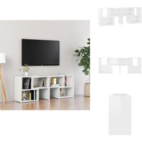 Vidaxl - TV-Schrank Hochglanz-Weiß 104x30x52cm Holzwerkstoff - tv Schrank - Holzwerkstoff Möbel - Weißer tv Stand - Regal - Wohnzimmer Dekoration von VIDAXL