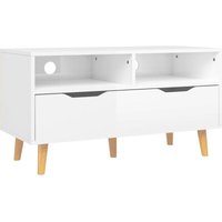 Bonnevie - TV-Schrank,TV-Möbel Hochglanz-Weiß 90x40x48,5 cm Holzwerkstoff vidaXL von BONNEVIE