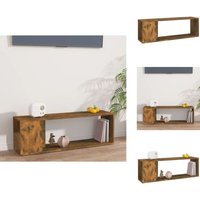 TV-Schrank Räuchereiche 100x24x32 cm Holzwerkstoff - tv Schrank - Holzmöbel - Wohnzimmerschrank - Regal - Entertainment Center von VIDAXL