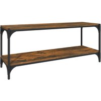 Vidaxl - TV-Schrank Räuchereiche 100x33x41 cm Holzwerkstoff und Stahl von VIDAXL