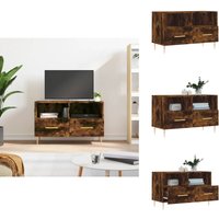 Vidaxl - TV-Schrank Räuchereiche 80x36x50 cm Holzwerkstoff - tv Schrank - Fernsehtisch - Regal - Wohnzimmermöbel - Holzmöbel von VIDAXL
