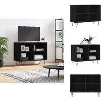 Vidaxl - TV-Schrank Schwarz 69,5x30x50 cm Holzwerkstoff - tv Schrank - Fernsehtisch - Regal - Wohnzimmermöbel - Sideboard von VIDAXL