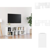 TV-Schrank Weiß 104x30x52 cm Holzwerkstoff - TV Schrank - Holzwerkstoff Möbel - Weißer TV Stand - Regal - Wohnzimmer Dekoration von VIDAXL