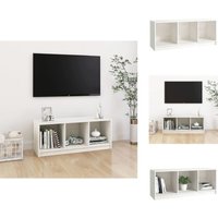 TV-Schrank Weiß 104x33x41 cm Massivholz Kiefer - Fernsehschränkchen - Holzregal - TV-Stand - Wohnzimmerschränke - Massiver Schrank TV-Schrank Weiß 104x33x41 cm Massivholz Kiefer - Fernsehschränkchen - Holzregal - TV-Stand - Wohnzimmerschränke - Massiver Schrank von VIDAXL