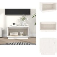 TV-Schrank Weiß 60x35x35 cm Massivholz Kiefer - tv Schrank - Holzmöbel - Kiefernholz - Weißes Möbelstück - Livingraum Einrichtung TV-Schrank Weiß 60x35x35 cm Massivholz Kiefer - tv Schrank - Holzmöbel - Kiefernholz - Weißes Möbelstück - Livingraum Einrichtung von VIDAXL