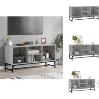 Vidaxl - TV-Schrank mit Glastüren Grau Sonoma 102x37x50 cm - TV-Schrank - Fernsehtisch - Regal - Wohnzimmermöbel - Grau Sonoma Vidaxl - TV-Schrank mit Glastüren Grau Sonoma 102x37x50 cm - TV-Schrank - Fernsehtisch - Regal - Wohnzimmermöbel - Grau Sonoma von VIDAXL