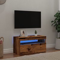 Vidaxl - TV-Schrank mit LED-Leuchten Altholz-Optik 75x35x40 cm Vidaxl - TV-Schrank mit LED-Leuchten Altholz-Optik 75x35x40 cm von VIDAXL
