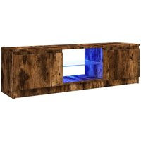 Bonnevie - TV-Schrank,TV-Möbel mit LED-Leuchten Räuchereiche 120x30x35,5 cm vidaXL von BONNEVIE