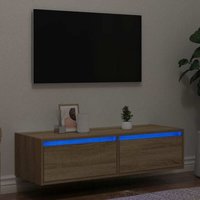 TV-Schrank mit LED-Leuchten Sonoma-Eiche 100x35,5x25 cm - Vidaxl TV-Schrank mit LED-Leuchten Sonoma-Eiche 100x35,5x25 cm - Vidaxl von VIDAXL