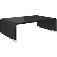 Bonnevie - TV-Tisch/Bildschirmerhöhung TV-Aufsatz Glas Schwarz 40x25x11 cm vidaXL von BONNEVIE