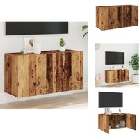 Vidaxl - TV-Wandschrank Altholz-Optik 80x30x41 cm - TV-Schrank - TV-Schränke - HiFi-Schrank - Medienschrank von VIDAXL