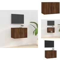 TV-Wandschrank Braun Eichen-Optik 57x34,5x40 cm - tv Schrank - Wandregal - Fernsehtisch - Holzschrank - Wohnzimmereinrichtung von VIDAXL