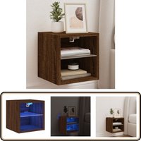 Vidaxl - TV-Wandschrank mit LED-Leuchten Braun Eichen-Optik 30x28,5x30cm - TV-Schrank - Holzschrank - Regal - Wandregal - Fernsehschreibtisch Vidaxl - TV-Wandschrank mit LED-Leuchten Braun Eichen-Optik 30x28,5x30cm - TV-Schrank - Holzschrank - Regal - Wandregal - Fernsehschreibtisch von VIDAXL