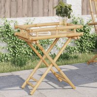 Vidaxl - Tabletttisch Klappbar 60x40x68 cm Bambus 263642 von VIDAXL