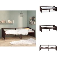 Tagesbett 3-Sitzer Dunkelbraun Massivholz Kiefer 90x200 cm - Holz-Sofa - Gästedesignsocialer Kontakt - Schlafcouch - Doppelbett - Kiefernholz Tagesbett 3-Sitzer Dunkelbraun Massivholz Kiefer 90x200 cm - Holz-Sofa - Gästedesignsocialer Kontakt - Schlafcouch - Doppelbett - Kiefernholz von VIDAXL