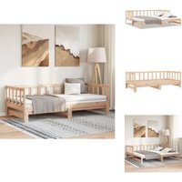 Vidaxl - Tagesbett Ausziehbar 90x200 cm Massivholz Kiefer - Holzbett - Gästebett - Schlafsofa - Daybed - Kiefernholz von VIDAXL