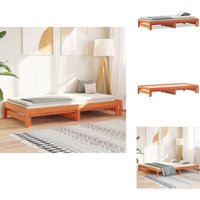 Vidaxl - Tagesbett Ausziehbar Wachsbraun 90x190 cm Massivholz Kiefer - Holzbett - Kiefernholzbette - Schlafsofa - Gästebett - Ausziehbarer Betrahmen Vidaxl - Tagesbett Ausziehbar Wachsbraun 90x190 cm Massivholz Kiefer - Holzbett - Kiefernholzbette - Schlafsofa - Gästebett - Ausziehbarer Betrahmen von VIDAXL