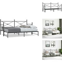 Vidaxl - Tagesbett Ausziehbar ohne Matratze Schwarz 90x190 cm Stahl - Ausziehbares Tagesbett - Ausziehbare Tagesbetten - Schlafbett - Gästebett Vidaxl - Tagesbett Ausziehbar ohne Matratze Schwarz 90x190 cm Stahl - Ausziehbares Tagesbett - Ausziehbare Tagesbetten - Schlafbett - Gästebett von VIDAXL