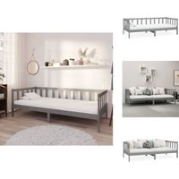 Vidaxl - Tagesbett Grau Massivholz Kiefer 90x200 cm - Holz Tagebett - Kiefernholzbette - Schlafsofa - Gästebett - Wohnraum Möbel Vidaxl - Tagesbett Grau Massivholz Kiefer 90x200 cm - Holz Tagebett - Kiefernholzbette - Schlafsofa - Gästebett - Wohnraum Möbel von VIDAXL
