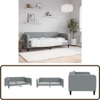 Tagesbett Hellgrau 80x200 cm Stoff - Schlafsofa - Bett - Gästebett - Wohnzimmermöbel - Schlafzimmermöbel Tagesbett Hellgrau 80x200 cm Stoff - Schlafsofa - Bett - Gästebett - Wohnzimmermöbel - Schlafzimmermöbel von VIDAXL