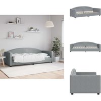 Tagesbett Hellgrau 80x200 cm Stoff - Tagesbett - Tagesbetten - Schlafsofa - Bett von VIDAXL