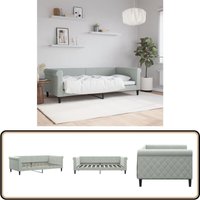 Tagesbett Hellgrau 90x190 cm Samt - Samtsofa - Schlafsofa - Gästebett - Doppelbett - Boxspringbett Tagesbett Hellgrau 90x190 cm Samt - Samtsofa - Schlafsofa - Gästebett - Doppelbett - Boxspringbett von VIDAXL