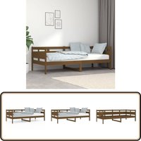 Tagesbett Honigbraun Massivholz Kiefer 90x200 cm - Holzbett - Kiefernholz - Gästebett - Wohnraumgestaltung - Sofa Mit Liegefunktion Tagesbett Honigbraun Massivholz Kiefer 90x200 cm - Holzbett - Kiefernholz - Gästebett - Wohnraumgestaltung - Sofa Mit Liegefunktion von VIDAXL
