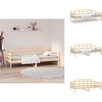 Tagesbett Massivholz Kiefer 80x200 cm - Holzbett - Kiefernholzbett - Gästebett - Daybed - Wohnraumgestaltung von VIDAXL
