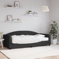 Tagesbett mit Matratze Schwarz 90x190 cm Stoff Vidaxl von VIDAXL