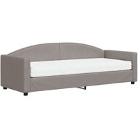 Tagesbett mit Matratze Taupe 80x200 cm Stoff Vidaxl von VIDAXL