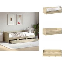 Vidaxl - Tagesbett mit Schubladen ohne Matratze Sonoma-Eiche 75x190 cm - Tagesbett - Sofa Bett - Schlafsofa - Gästebett - Boxspringbett Vidaxl - Tagesbett mit Schubladen ohne Matratze Sonoma-Eiche 75x190 cm - Tagesbett - Sofa Bett - Schlafsofa - Gästebett - Boxspringbett von VIDAXL