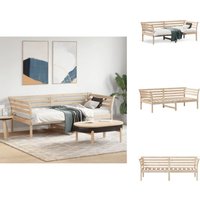 Tagesbett ohne Matratze 75x190 cm Massivholz Kiefer - Holzbett - Kiefernholzbett - Tagesbett - Gästebett - Wohnraumgestaltung von VIDAXL