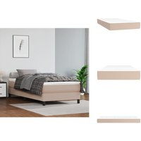 Taschenfederkernmatratze Cappuccino 90x190x20 cm Kunstleder - Taschenfederkernmatratze - Kunstleder Matratze - Doppelbett Matratze - Mittelhart von VIDAXL