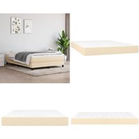 Taschenfederkernmatratze Creme 140x200x20 cm Stoff - Taschenfederkernmatratze - Matratze - Cremefarben - Bettwäsche - Schlafsystem - Home & Living von VIDAXL
