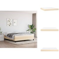 Taschenfederkernmatratze Creme 160x200x20 cm Stoff - Taschenfederkernmatratze - Matratze - Cremefarbene Matratze - Doppelbettmatratze - Bettwäsche von VIDAXL